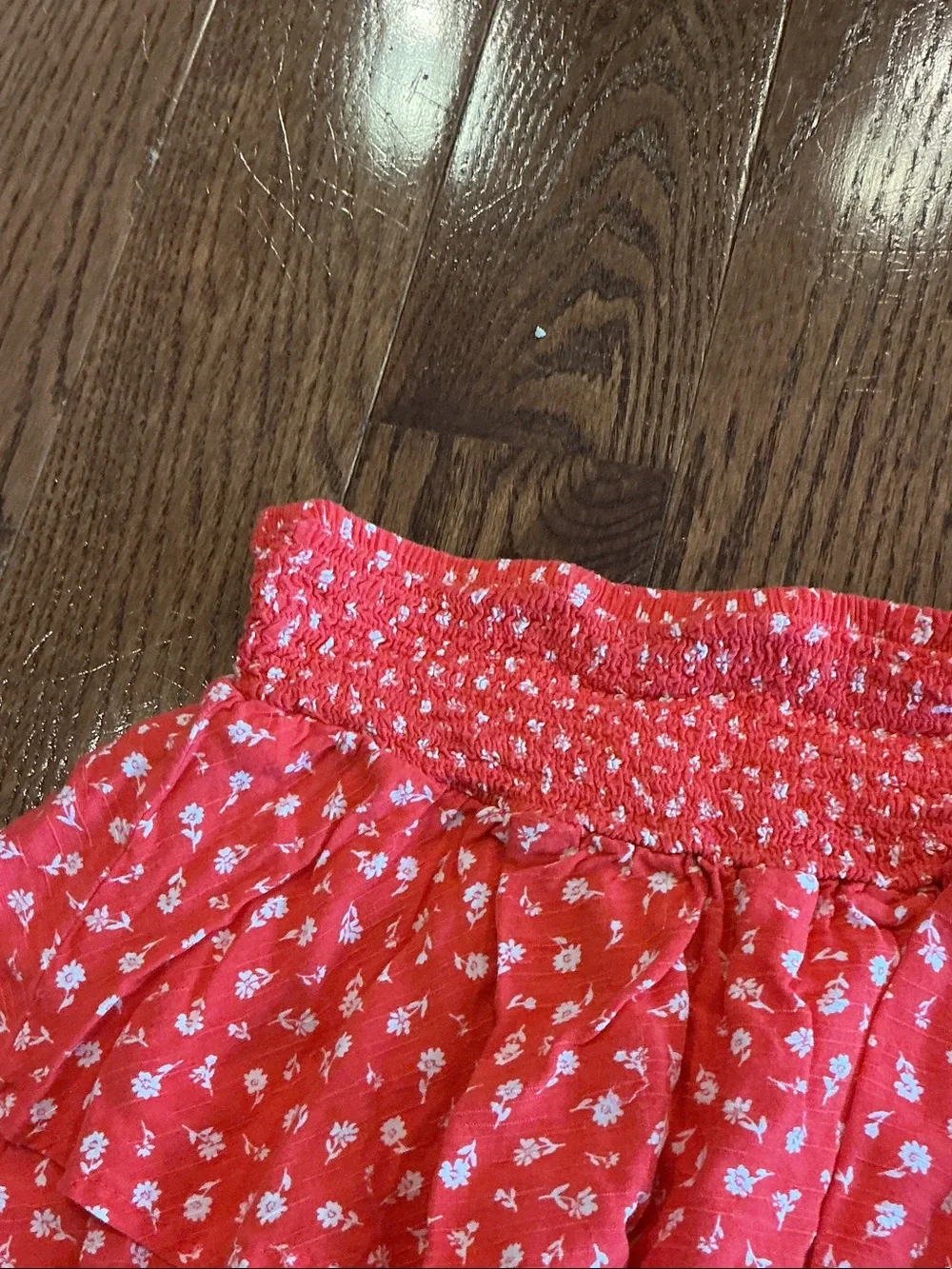 art class Red Floral Tiered Skort